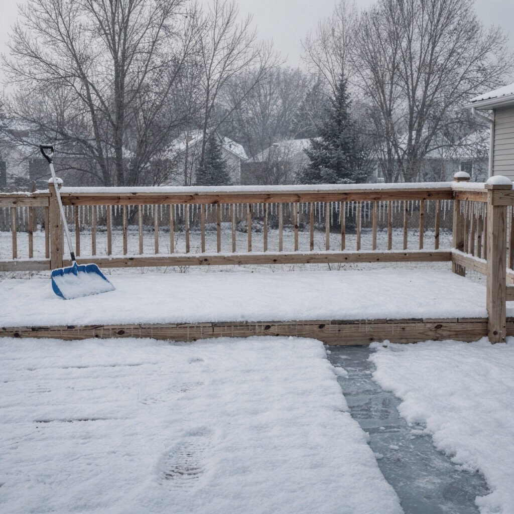 deck winter damage Illinois