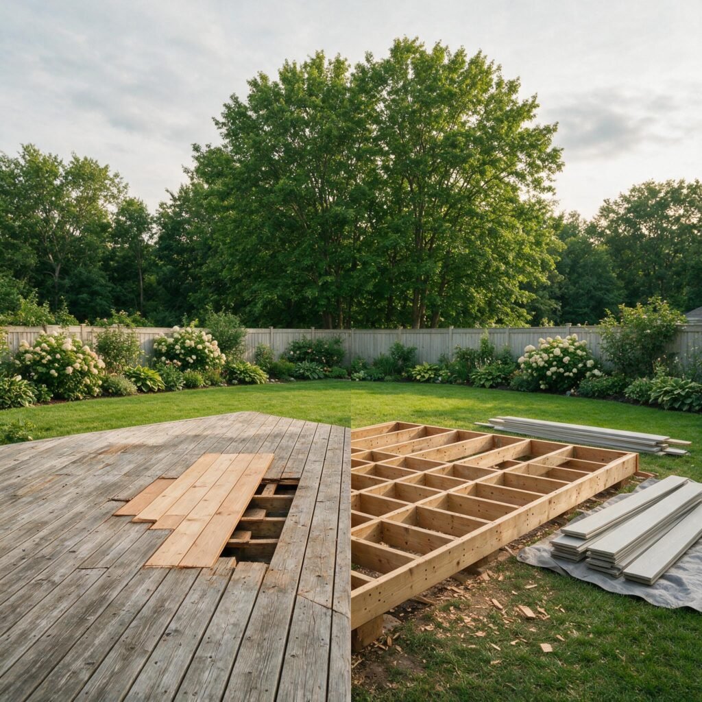 deck repair vs deck replacement